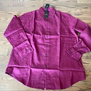 Alfani NWT mens button up textured dress shirt